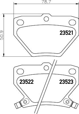 Hella 8DB 355 017-221 комплект тормозных колодок, дисковый тормоз на TOYOTA YARIS VERSO (_NLP2_, _NCP2_)