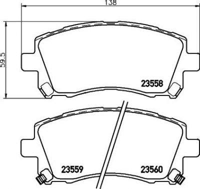 Hella 8DB 355 017-291 комплект тормозных колодок, дисковый тормоз на SUBARU OUTBACK (BE, BH)