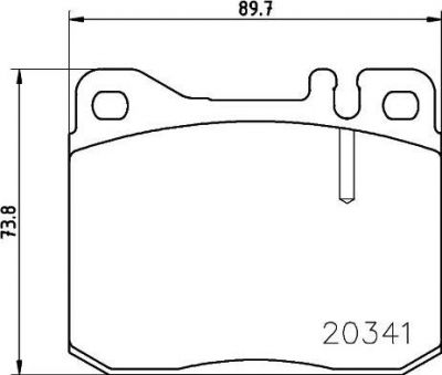 Hella 8DB 355 017-431 комплект тормозных колодок, дисковый тормоз на MERCEDES-BENZ S-CLASS (W126)