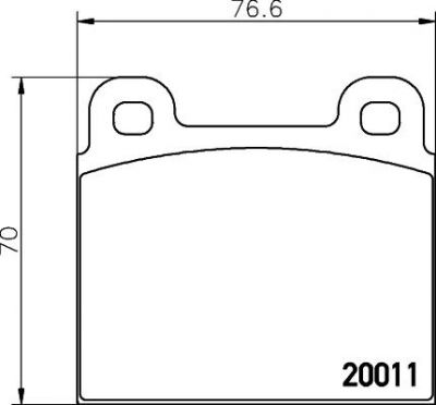 Hella 8DB 355 017-451 комплект тормозных колодок, дисковый тормоз на VW TRANSPORTER III фургон