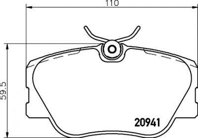 HELLA КОМПЛЕКТ ТОРМОЗНЫХ КОЛОДОК, ДИСКОВЫЙ ТОРМОЗ (8DB 355 017-601)