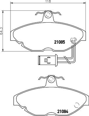 Hella 8DB 355 017-691 комплект тормозных колодок, дисковый тормоз на AUSTIN MAESTRO (XC)