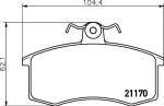Hella 8DB 355 017-731 комплект тормозных колодок, дисковый тормоз на LADA KALINA седан (1118)