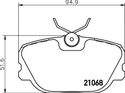 Hella 8DB 355 017-761 комплект тормозных колодок, дисковый тормоз на SAAB 9000