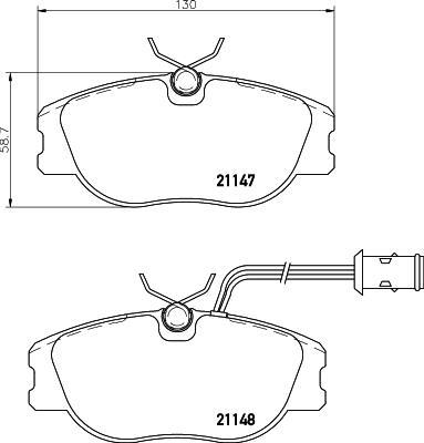 Hella 8DB 355 017-781 комплект тормозных колодок, дисковый тормоз на FIAT CROMA (154)