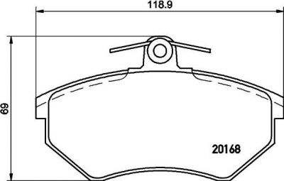 Hella 8DB 355 017-891 комплект тормозных колодок, дисковый тормоз на VW PASSAT Variant (3A5, 35I)