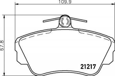 Hella 8DB 355 017-921 комплект тормозных колодок, дисковый тормоз на VOLVO 460 L (464)