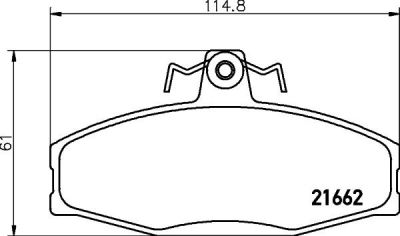 Hella 8DB 355 017-931 комплект тормозных колодок, дисковый тормоз на VW TOUAREG (7LA, 7L6, 7L7)