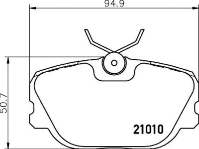 Hella 8DB 355 017-941 комплект тормозных колодок, дисковый тормоз на VOLVO 460 L (464)