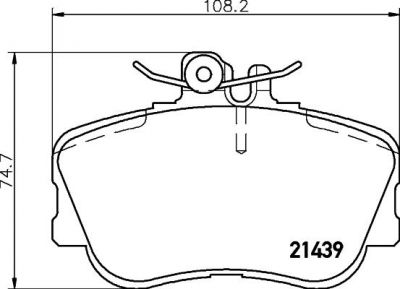 HELLA КОМПЛЕКТ ТОРМОЗНЫХ КОЛОДОК, ДИСКОВЫЙ ТОРМОЗ (8DB 355 018-041)