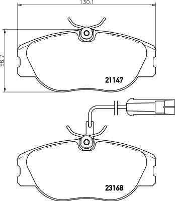 Hella 8DB 355 018-181 комплект тормозных колодок, дисковый тормоз на FIAT TIPO (160)