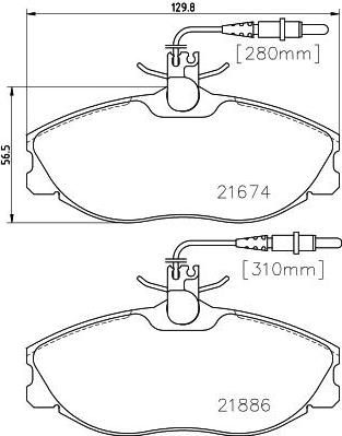 Hella 8DB 355 018-221 комплект тормозных колодок, дисковый тормоз на PEUGEOT 406 Break (8E/F)