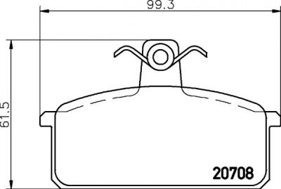 Hella 8DB 355 018-231 комплект тормозных колодок, дисковый тормоз на SEAT FURA (025A)