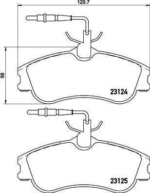 Hella 8DB 355 018-261 комплект тормозных колодок, дисковый тормоз на PEUGEOT PARTNER фургон (5)