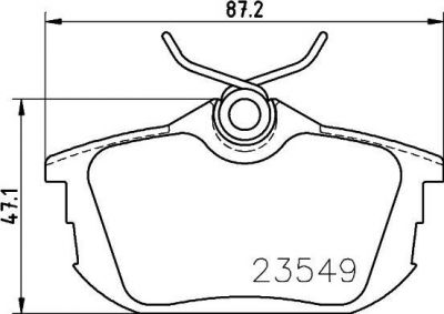 Hella 8DB 355 018-271 комплект тормозных колодок, дисковый тормоз на VOLVO V40 универсал (VW)