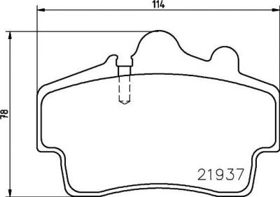 Hella 8DB 355 018-471 комплект тормозных колодок, дисковый тормоз на PORSCHE BOXSTER (987)