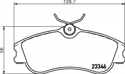 Hella 8DB 355 018-541 комплект тормозных колодок, дисковый тормоз на PEUGEOT PARTNER фургон (5)