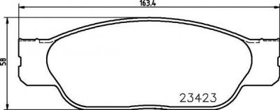 Hella 8DB 355 018-551 комплект тормозных колодок, дисковый тормоз на LINCOLN LS