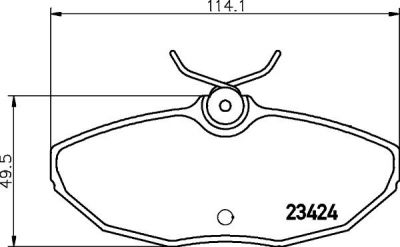 Hella 8DB 355 018-561 комплект тормозных колодок, дисковый тормоз на LINCOLN LS