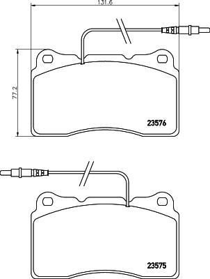 Hella 8DB 355 018-671 комплект тормозных колодок, дисковый тормоз на PEUGEOT 607 (9D, 9U)