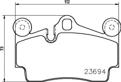 HELLA КОМПЛЕКТ ТОРМОЗНЫХ КОЛОДОК, ДИСКОВЫЙ ТОРМОЗ (8DB 355 018-711)