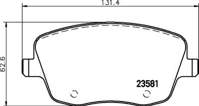 Hella 8DB 355 018-801 комплект тормозных колодок, дисковый тормоз на VW POLO (9N_)
