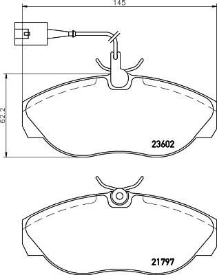 Hella 8DB 355 018-891 комплект тормозных колодок, дисковый тормоз на PEUGEOT BOXER автобус (230P)