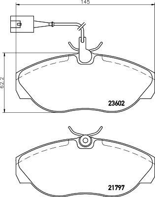 Hella 8DB 355 018-891 комплект тормозных колодок, дисковый тормоз на PEUGEOT BOXER автобус (230P)