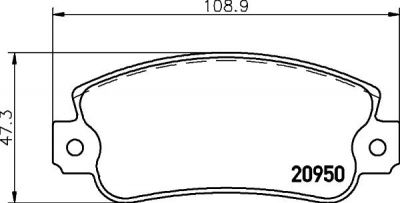 Hella 8DB 355 018-991 комплект тормозных колодок, дисковый тормоз на FIAT UNO (146A/E)