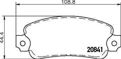 Hella 8DB 355 019-021 комплект тормозных колодок, дисковый тормоз на FIAT TEMPRA S.W. (159)