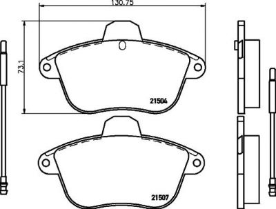 Hella 8DB 355 019-081 комплект тормозных колодок, дисковый тормоз на RENAULT SPORT SPIDER (EF0_)