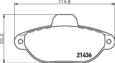 Hella 8DB 355 019-161 комплект тормозных колодок, дисковый тормоз на FIAT PANDA Van (169)