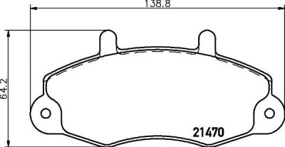 Hella 8DB 355 019-371 комплект тормозных колодок, дисковый тормоз на FORD TRANSIT c бортовой платформой/ходовая часть (E_ _)