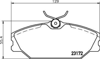 Hella 8DB 355 019-391 комплект тормозных колодок, дисковый тормоз на RENAULT SCЙNIC I (JA0/1_)