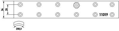 Hella 8DB 355 019-471 комплект тормозных башмаков, барабанные тормоза на MERCEDES-BENZ T1 c бортовой платформой/ходовая часть (601)