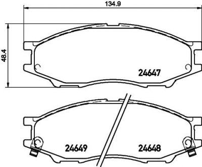 Hella 8DB 355 020-041 комплект тормозных колодок, дисковый тормоз на NISSAN ALMERA Classic (B10)