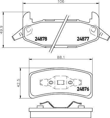 Hella 8DB 355 020-051 комплект тормозных колодок, дисковый тормоз на CHEVROLET LUMINA купе