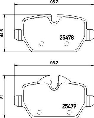 Hella 8DB 355 020-111 комплект тормозных колодок, дисковый тормоз на MINI MINI PACEMAN (R61)