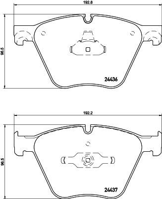 Hella 8DB 355 020-121 комплект тормозных колодок, дисковый тормоз на X6 (E71, E72)