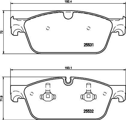 Hella 8DB 355 020-141 комплект тормозных колодок, дисковый тормоз на MERCEDES-BENZ GLE (W166)