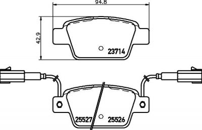 Hella 8DB 355 020-181 комплект тормозных колодок, дисковый тормоз на FIAT BRAVO II (198)