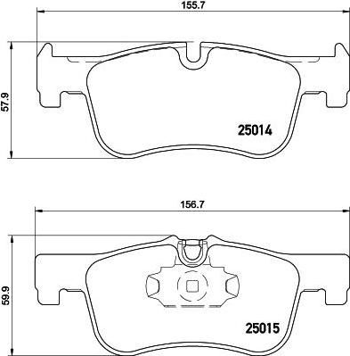 Hella 8DB 355 020-201 комплект тормозных колодок, дисковый тормоз на 1 (F20)