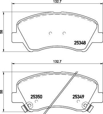 Hella 8DB 355 020-231 комплект тормозных колодок, дисковый тормоз на KIA RIO III седан (UB)