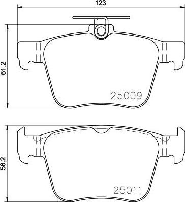 Hella 8DB 355 020-261 комплект тормозных колодок, дисковый тормоз на VW TOURAN (5T1)