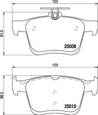 Hella 8DB 355 020-271 комплект тормозных колодок, дисковый тормоз на AUDI A3 Limousine (8VS)