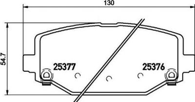 Hella 8DB 355 020-311 комплект тормозных колодок, дисковый тормоз на FIAT FREEMONT (JC_, JF_)