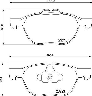 Hella 8DB 355 020-411 комплект тормозных колодок, дисковый тормоз на FORD TOURNEO CONNECT / GRAND TOURNEO CONNECT Kombi