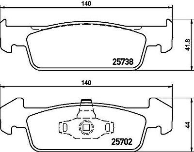 Hella 8DB 355 020-421 комплект тормозных колодок, дисковый тормоз на RENAULT SANDERO/STEPWAY II