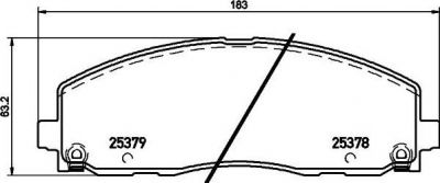 Hella 8DB 355 020-571 комплект тормозных колодок, дисковый тормоз на FIAT FREEMONT (JC_, JF_)