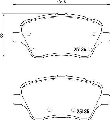 Hella 8DB 355 020-621 комплект тормозных колодок, дисковый тормоз на FORD B-MAX (JK)